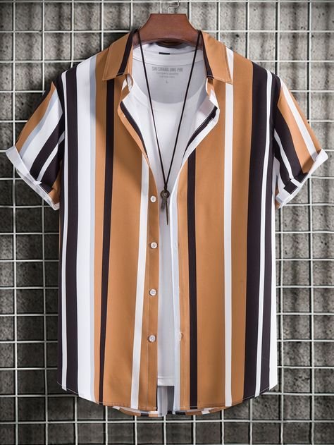 Collared cotton half sleeve shirt for men with casual style