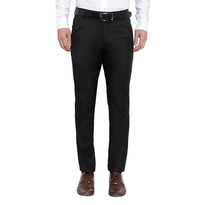 Classic black formal pants for men’s professional style in Kottakkal