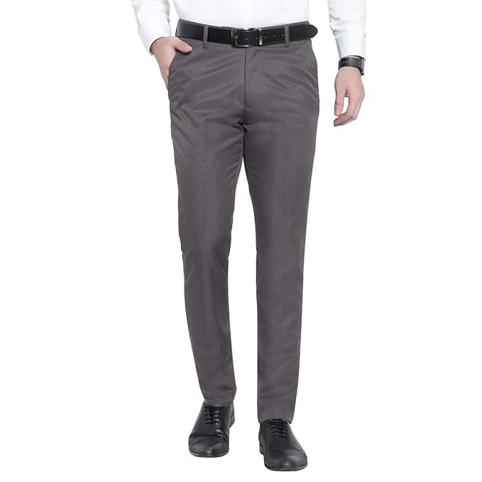 Sleek charcoal grey dress pants for men in Kottakkal