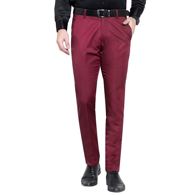 Bold maroon formal pants for men’s special occasions in Kottakkal