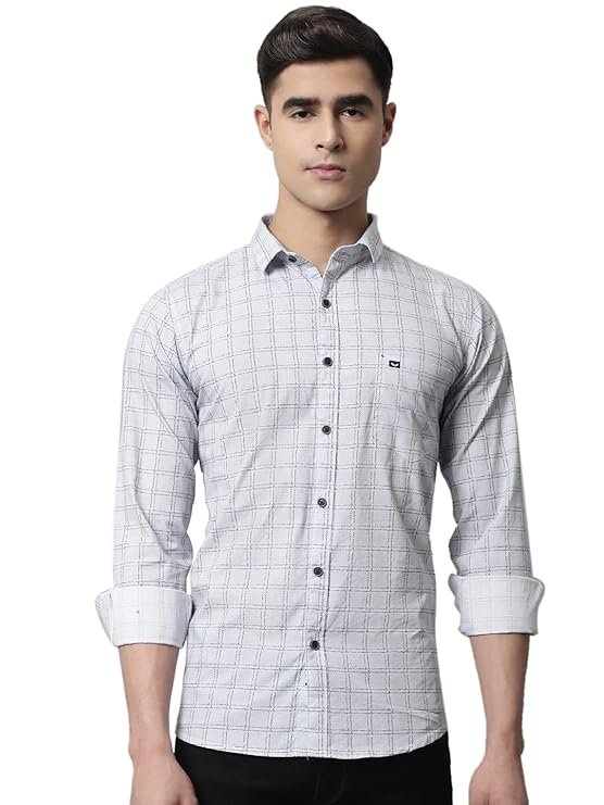 Modern fit maroon check shirt