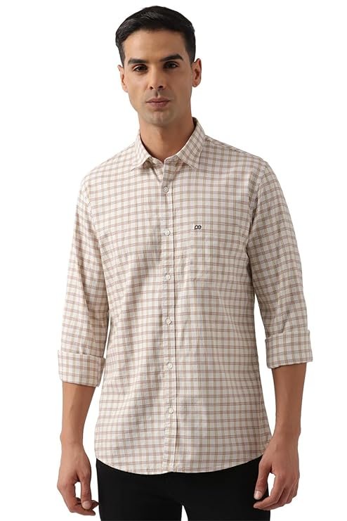 Cotton slim-fit check shirt